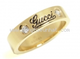 Nhẫn kim cương Gucci K18YG 2P size 6
