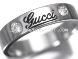 Nhẫn Gucci logo kim cương 2P K18WG size 8