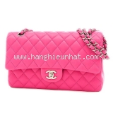 S Túi xách nữ Chanel classic hồng khóa vàng size 25-S-Tui-xach-nu-Chanel-classic-hong-khoa-vang-size-25