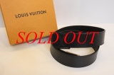 TL41 Thắt lưng nam Louis Vuitton epi đen logo đen size 85